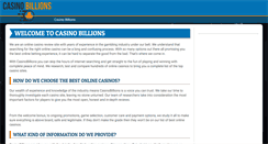 Desktop Screenshot of casinobillions.com